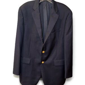 Lauren Ralph Lauren Classic Navy Blue Blazer with Gold Buttons size 42R‎